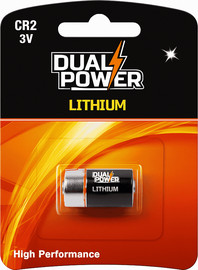 Dual power בליסטר 1 סוללה CR2 ליתיום  DUAL POWER